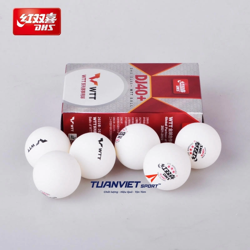 Quả bóng bàn thi đấu 40+ DHS WTT hộp 6 quả