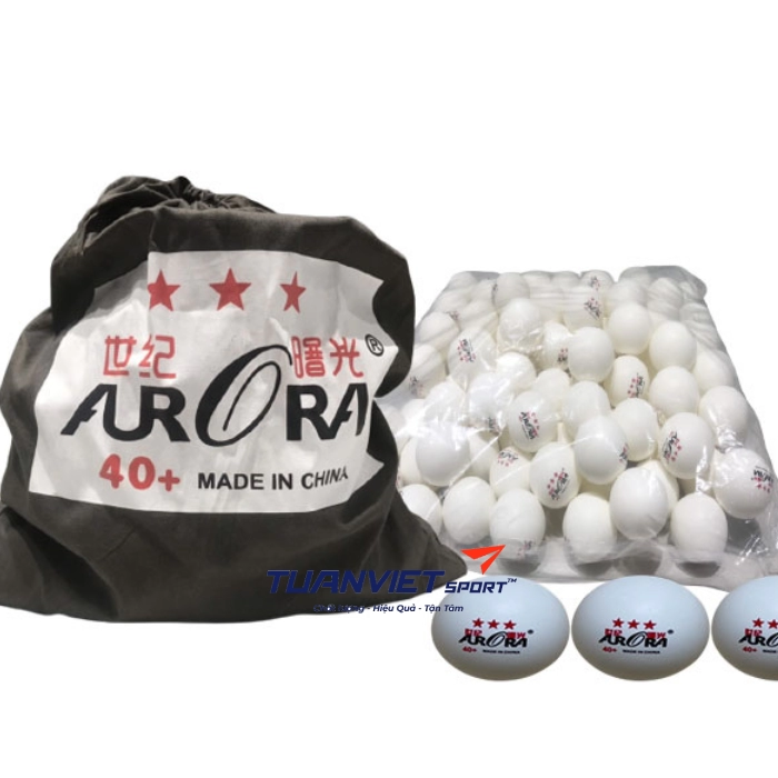 Quả bóng bàn ARORA 3 sao 100 quả 40+trắng