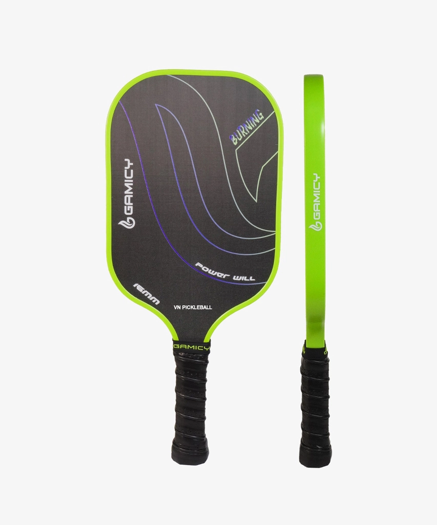 Vợt Pickleball Gamicy Burning T700 16mm - Màu Xanh chuối