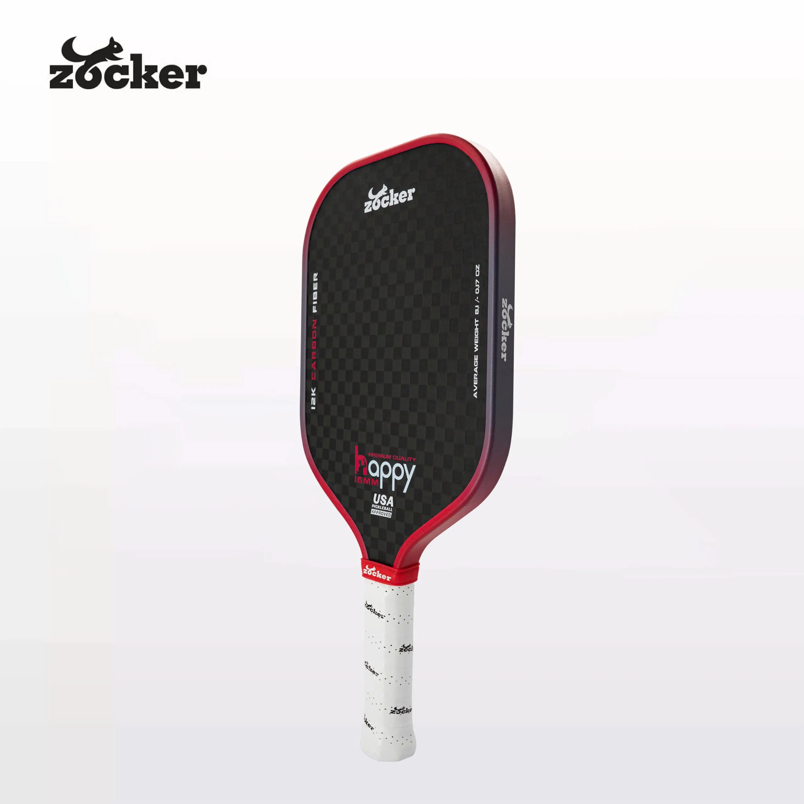 Vợt Pickleball Zocker Happy HP3 Premium Quality Red