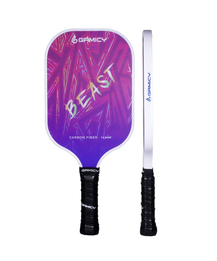 Vợt Pickleball Gamicy Beast 14mm - Màu Tím Trắng