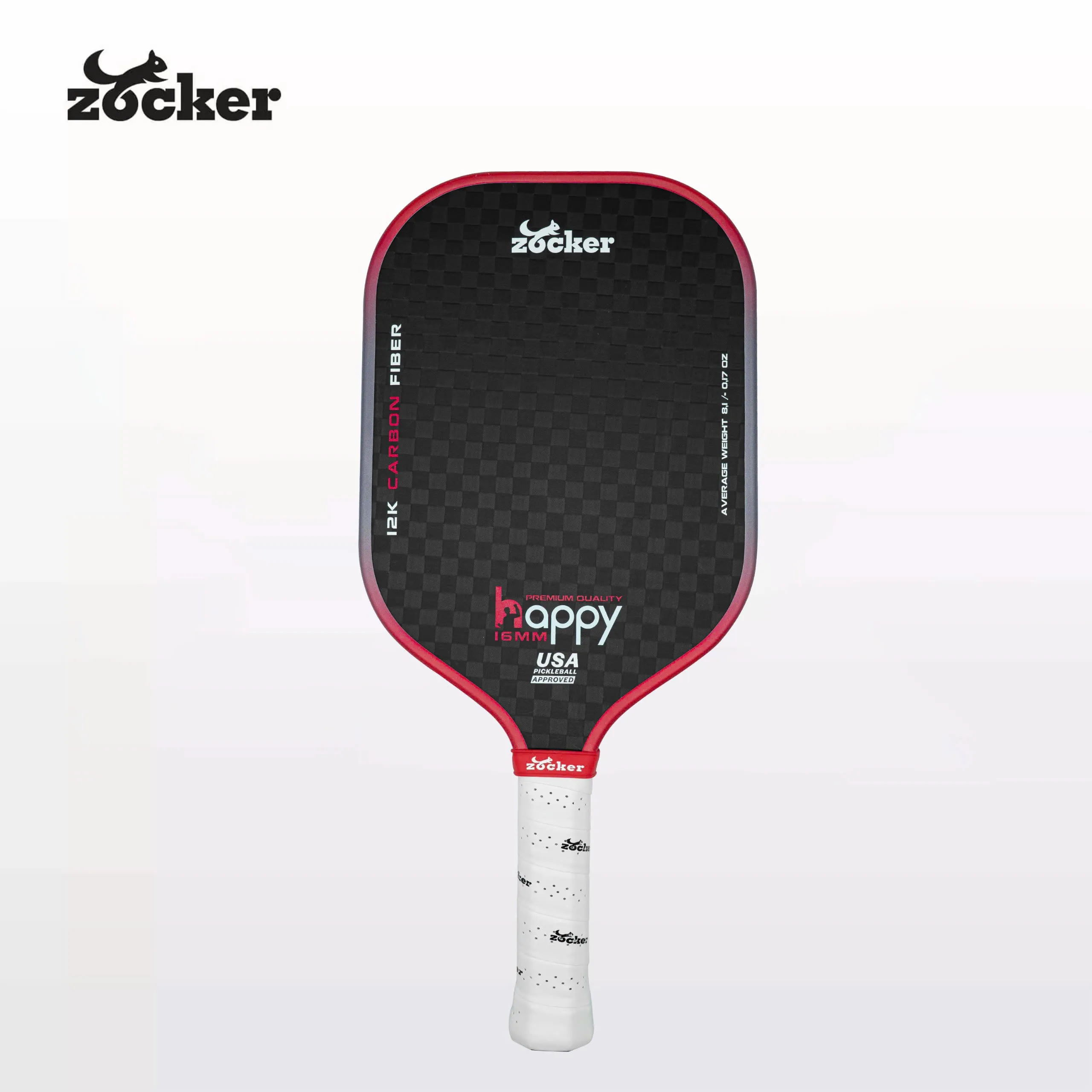 Vợt Pickleball Zocker Happy HP3 Premium Quality Red