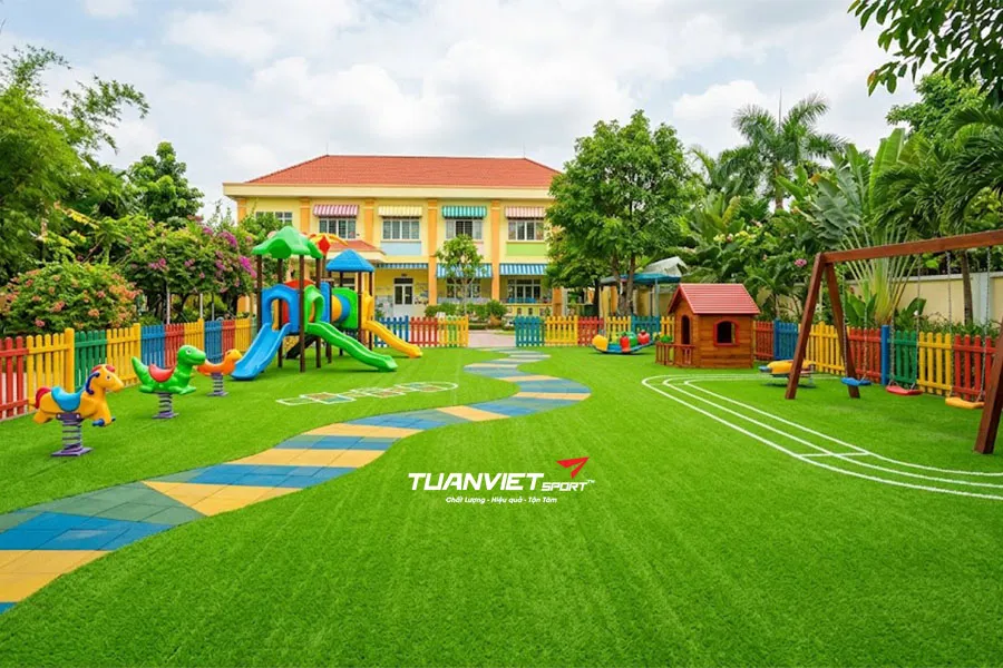 Cỏ nhân tạo Sân chơi mầm non cần đáp ứng những quy định an toàn nào?