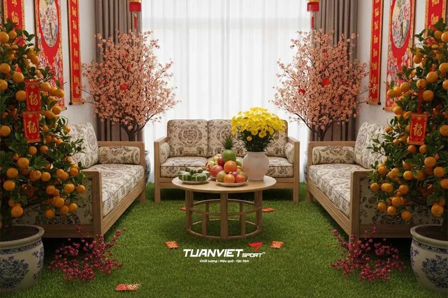 Cỏ nhân tạo trang trí Tết: Nên chọn loại nào đẹp, giá bao nhiêu là hợp lý?