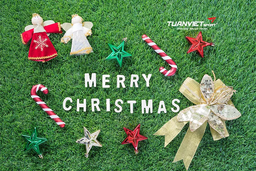 Gợi ý trang trí showroom và cửa hàng dịp Giáng sinh bằng cỏ nhân tạo