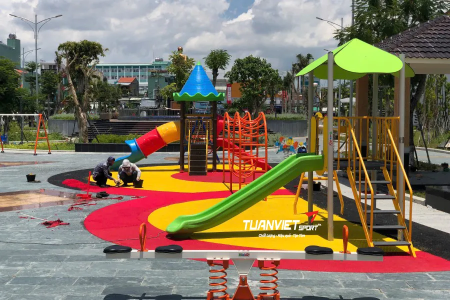 Dự Án Sân Chơi Trẻ Em EPDM Công viên Thanh Niên - Điện Bàn