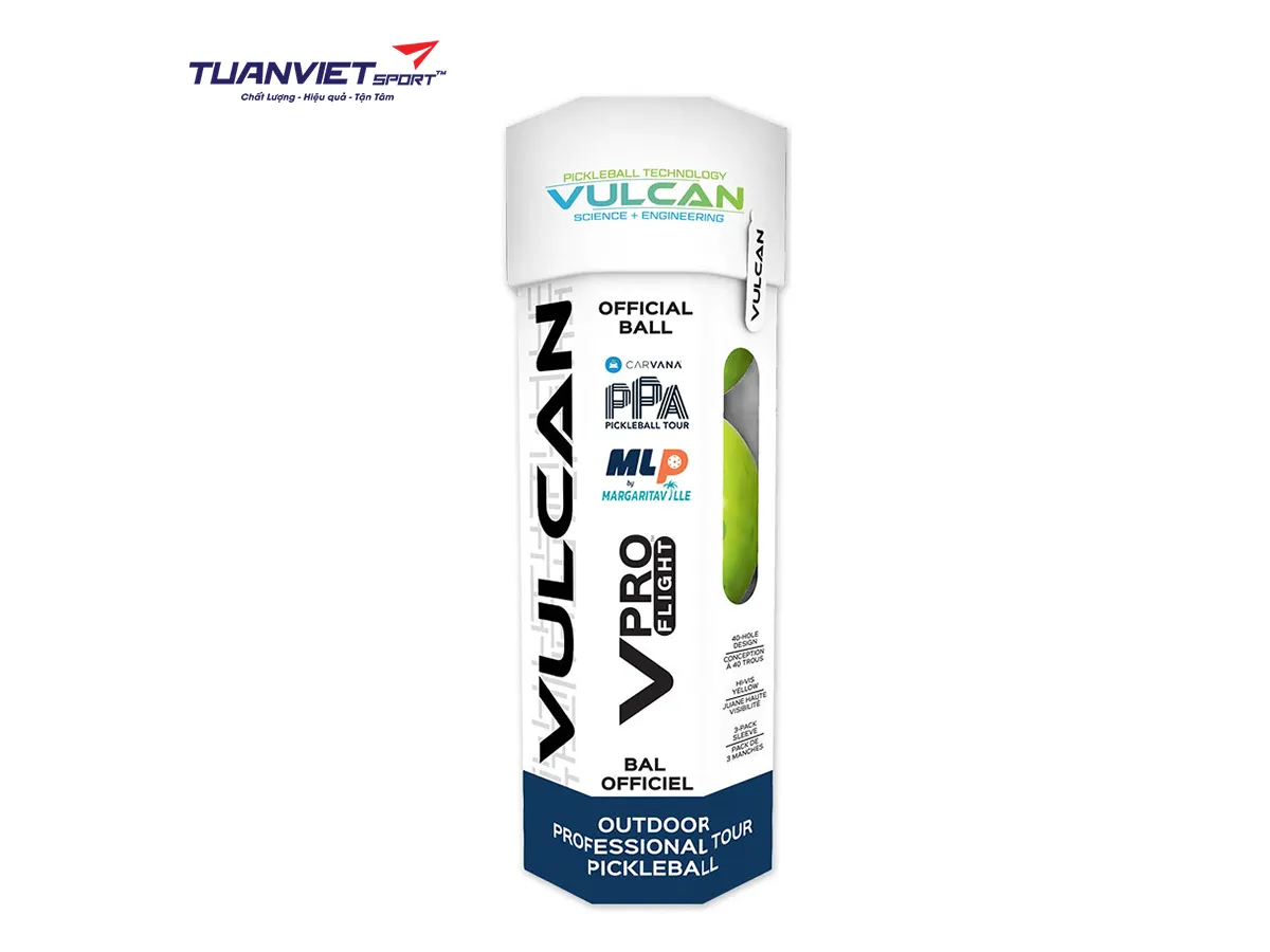 Bóng Pickleball Vulcan VPRO Flight (Hộp 3 quả)