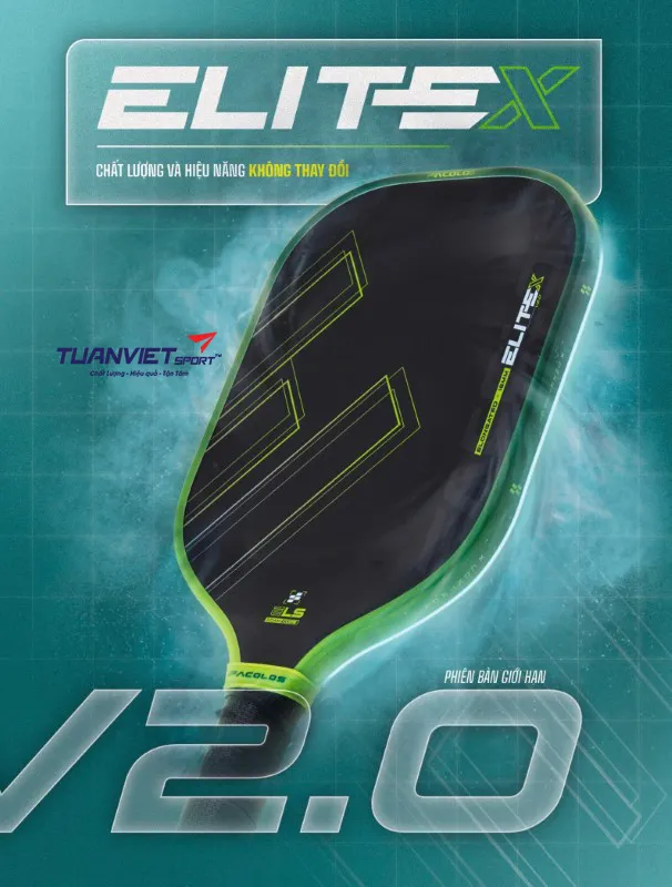 Vợt Pickleball Facolos Elite X 2.0 Elongated 16mm