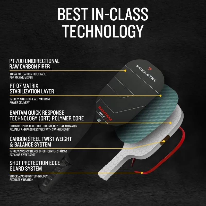 Vợt Pickleball Paddletek Bantam ESQ-C 14.3