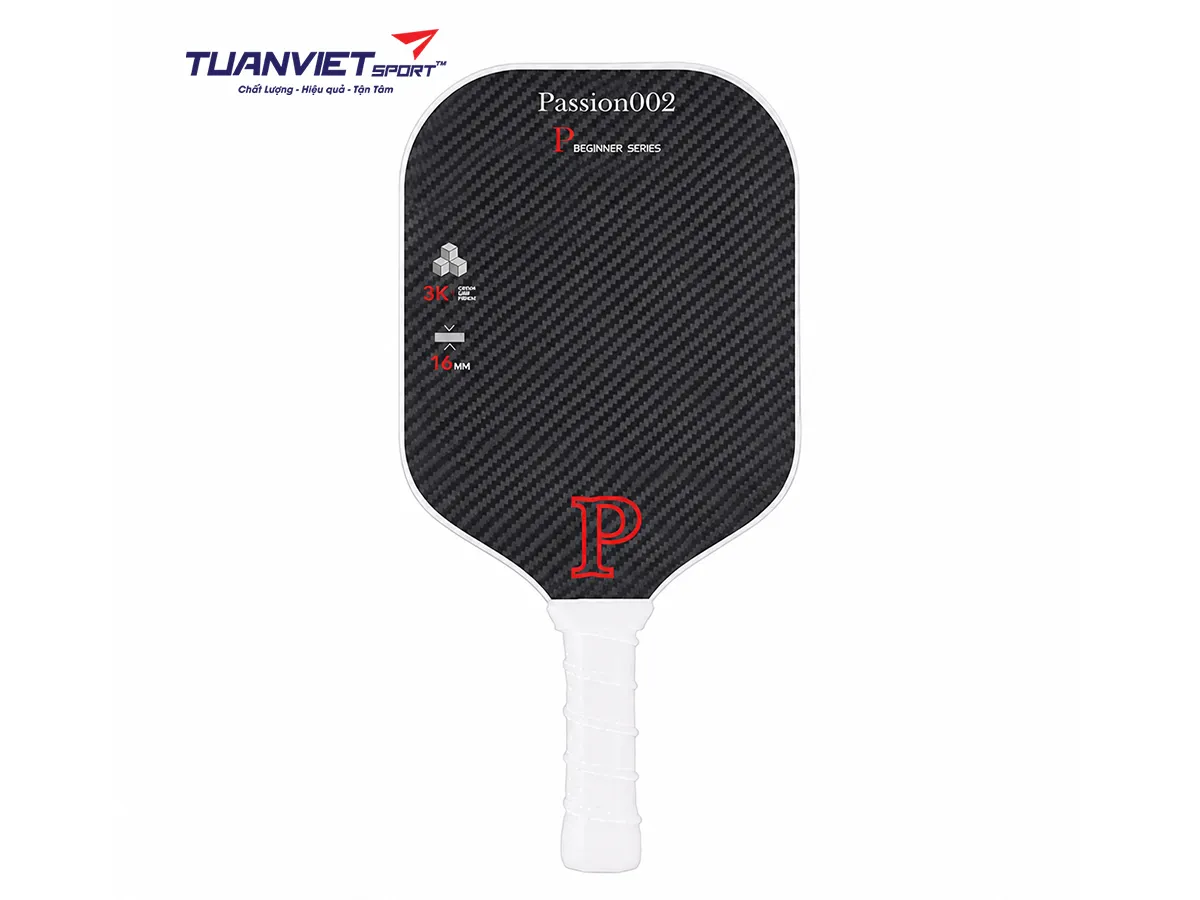 Vợt Pickleball Passion 002 3K Carbon Fiber Black
