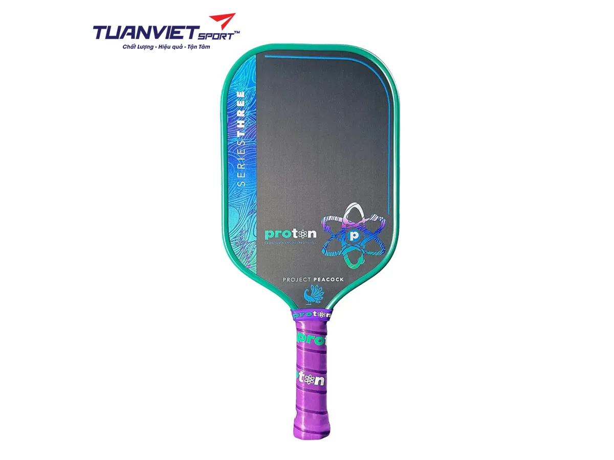 Vợt Pickleball Proton Series Three - Project Peacock Elongated 15mm