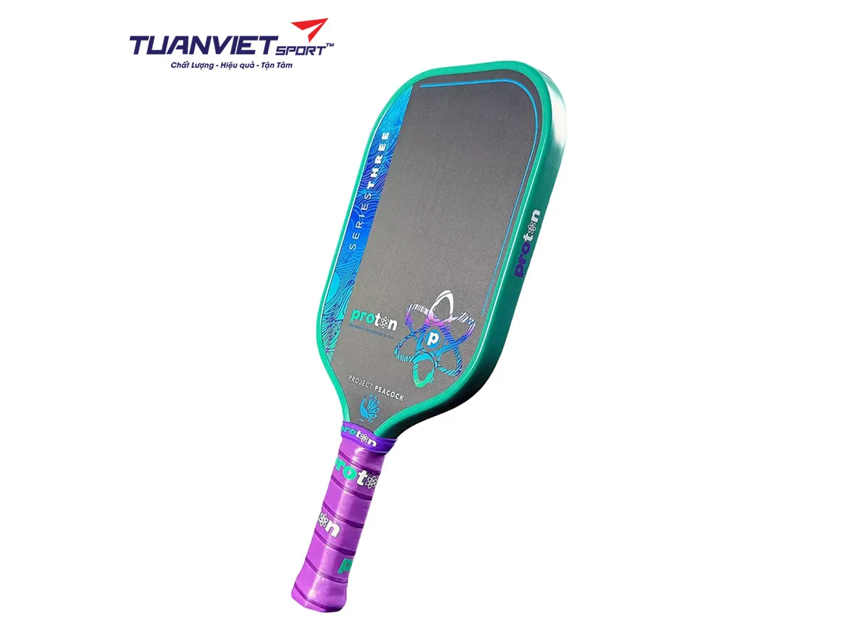 Vợt Pickleball Proton Series Three - Project Peacock Elongated 15mm