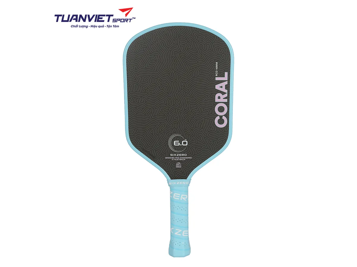 Vợt Pickleball Six Zero Coral Lightweight Hybrid 16mm