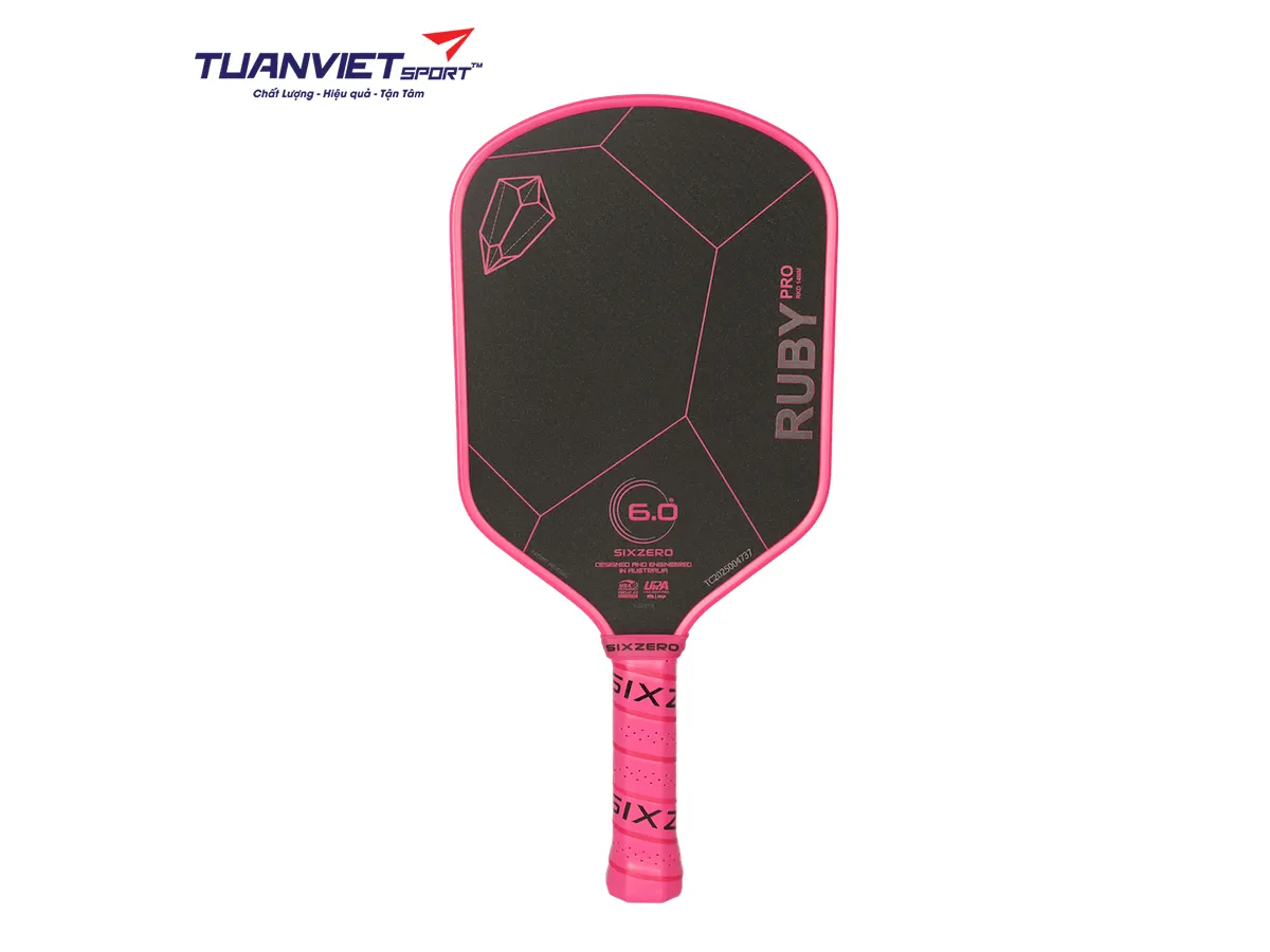 Vợt Pickleball Six Zero Ruby Pro 14mm