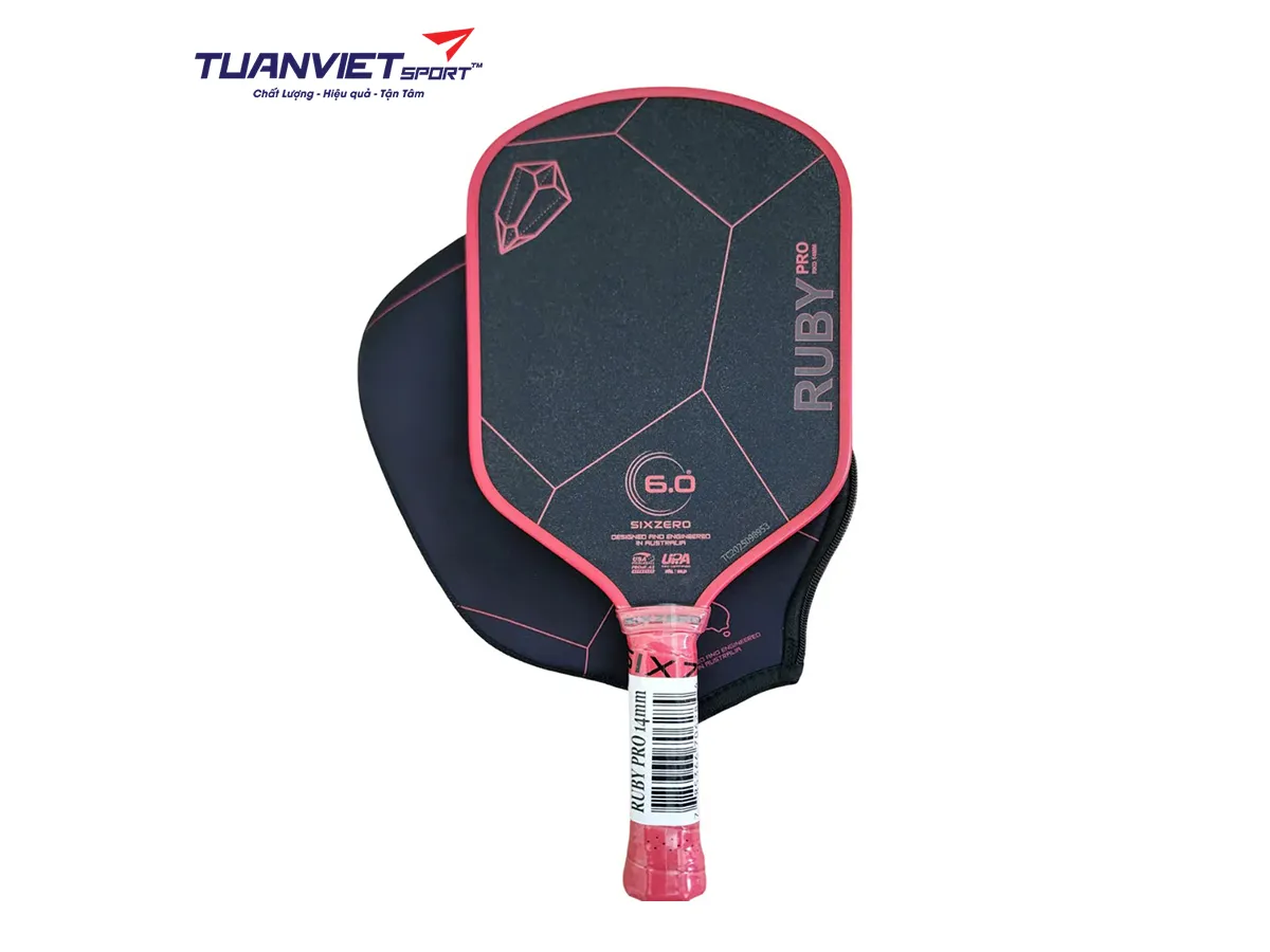 Vợt Pickleball Six Zero Ruby Pro 14mm