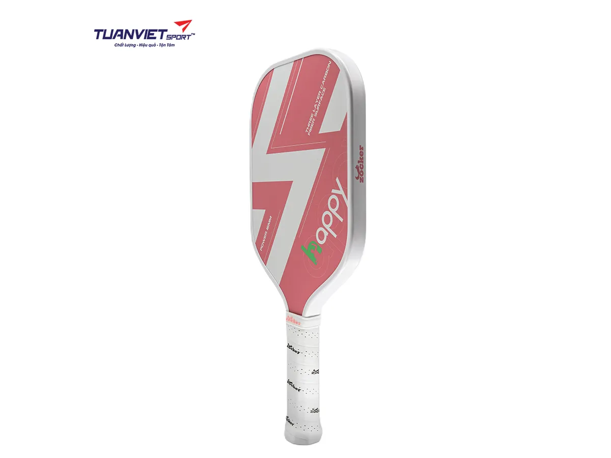 Vợt Pickleball Zocker Happy HP1 Standard Thunder White/Pink