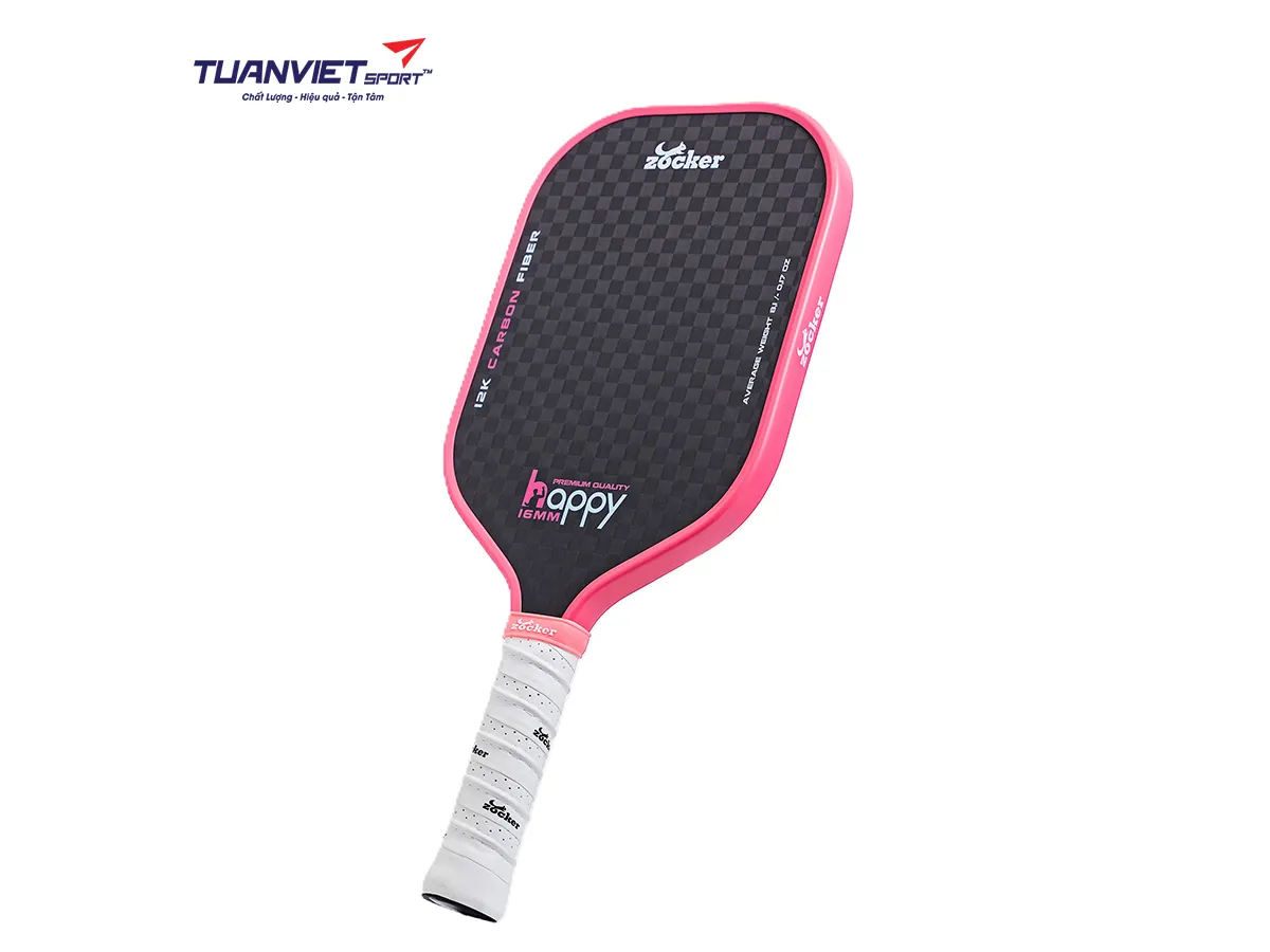 Vợt Pickleball Zocker Happy HP3 Premium Quality Pink