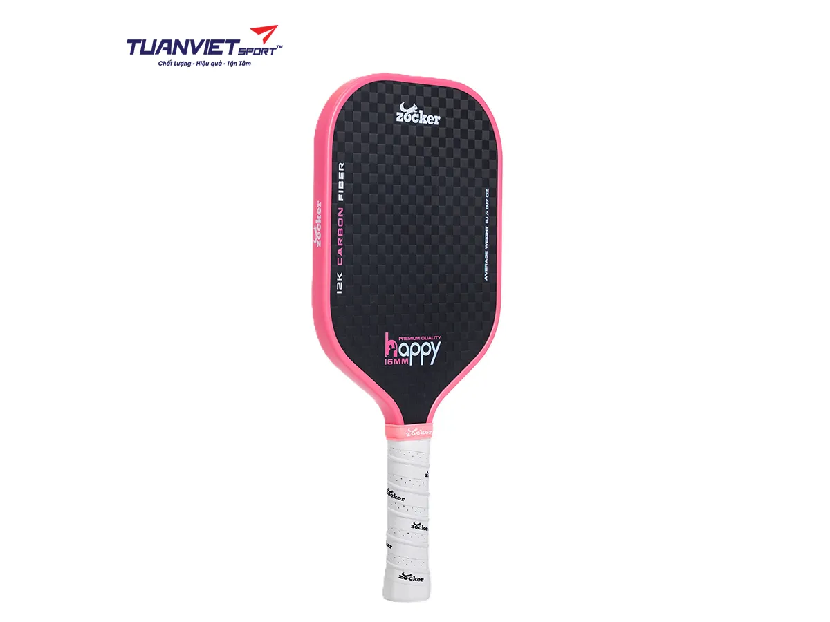 Vợt Pickleball Zocker Happy HP3 Premium Quality Pink