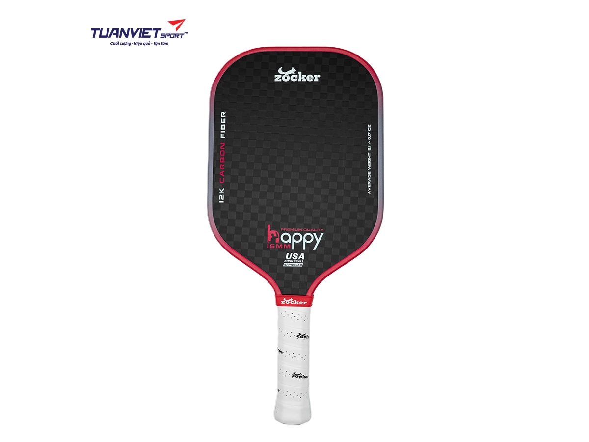 Vợt Pickleball Zocker Happy HP3 Premium Quality Red