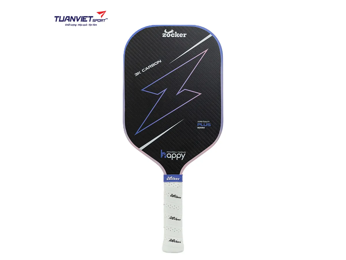 Vợt Pickleball Zocker HP02 Plus Edgeless Super Quality Blue-Pink