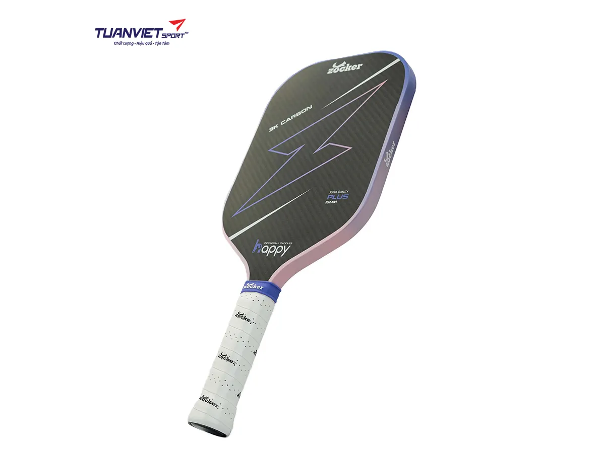 Vợt Pickleball Zocker HP02 Plus Edgeless Super Quality Blue-Pink
