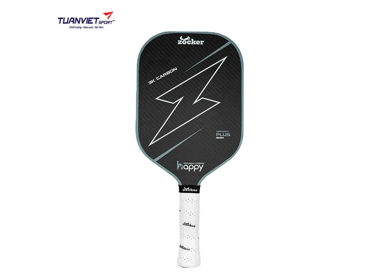 Vợt Pickleball Zocker HP02 Plus Edgeless Super Quality Gray