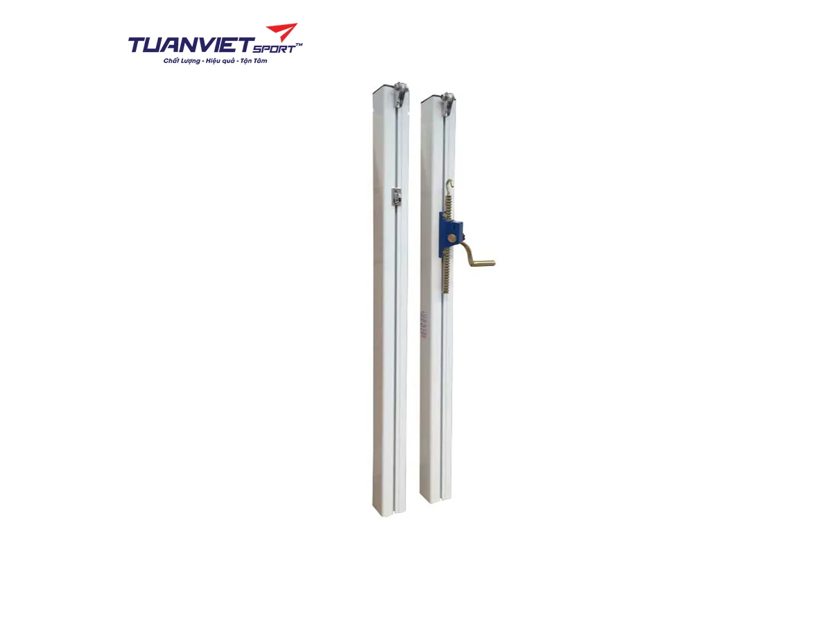 Trụ tennis chôn nòng ống nhôm vuông tăng đơ ngoài Sodex Sport S25214