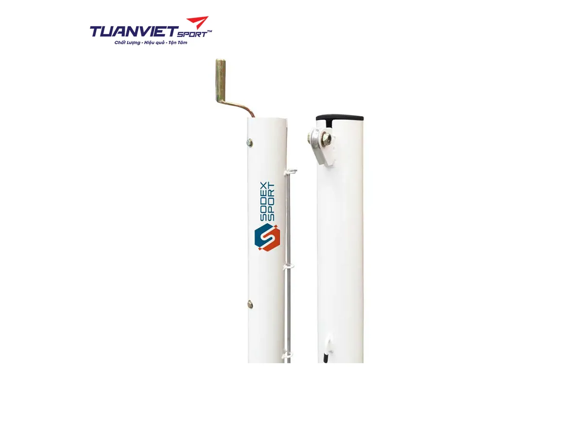 Trụ tennis chôn nòng ống kẽm tăng đơ trong Sodex Sport S25235