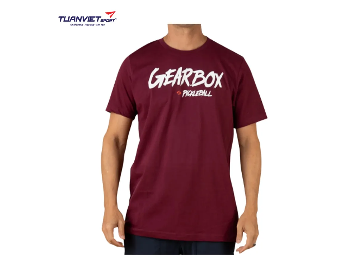 Áo Cotton Tee Maroon thể thao nam Gearbox