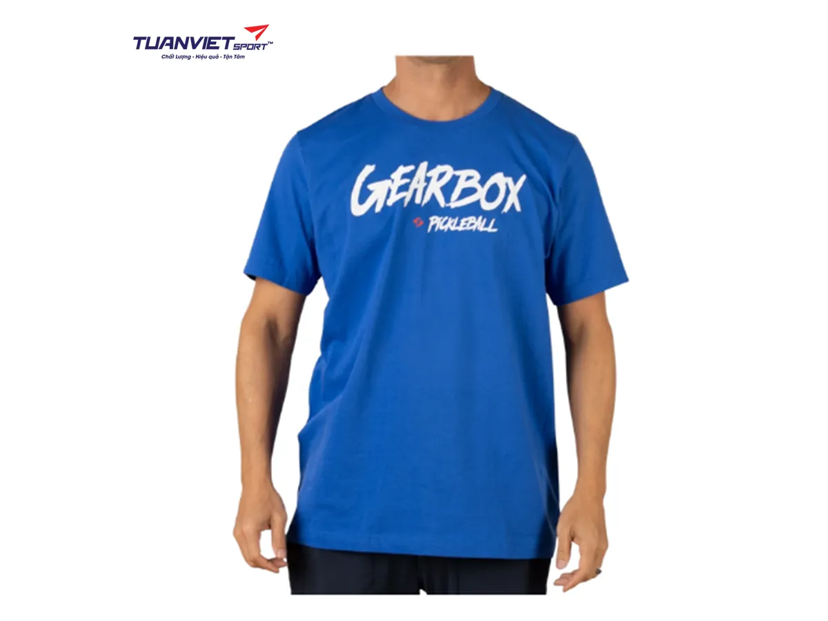 Áo cotton thể thao nam Gearbox Royal Blue