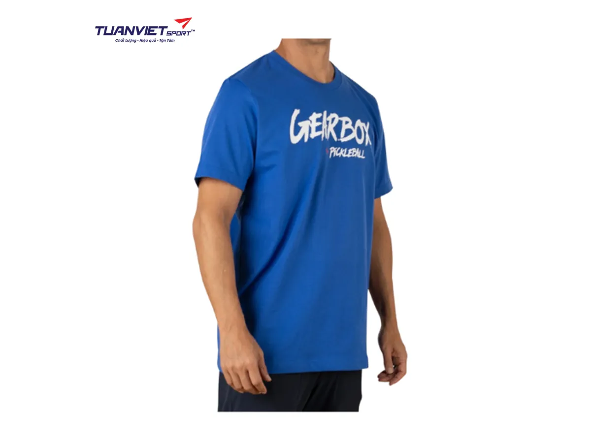 Áo cotton thể thao nam Gearbox Royal Blue
