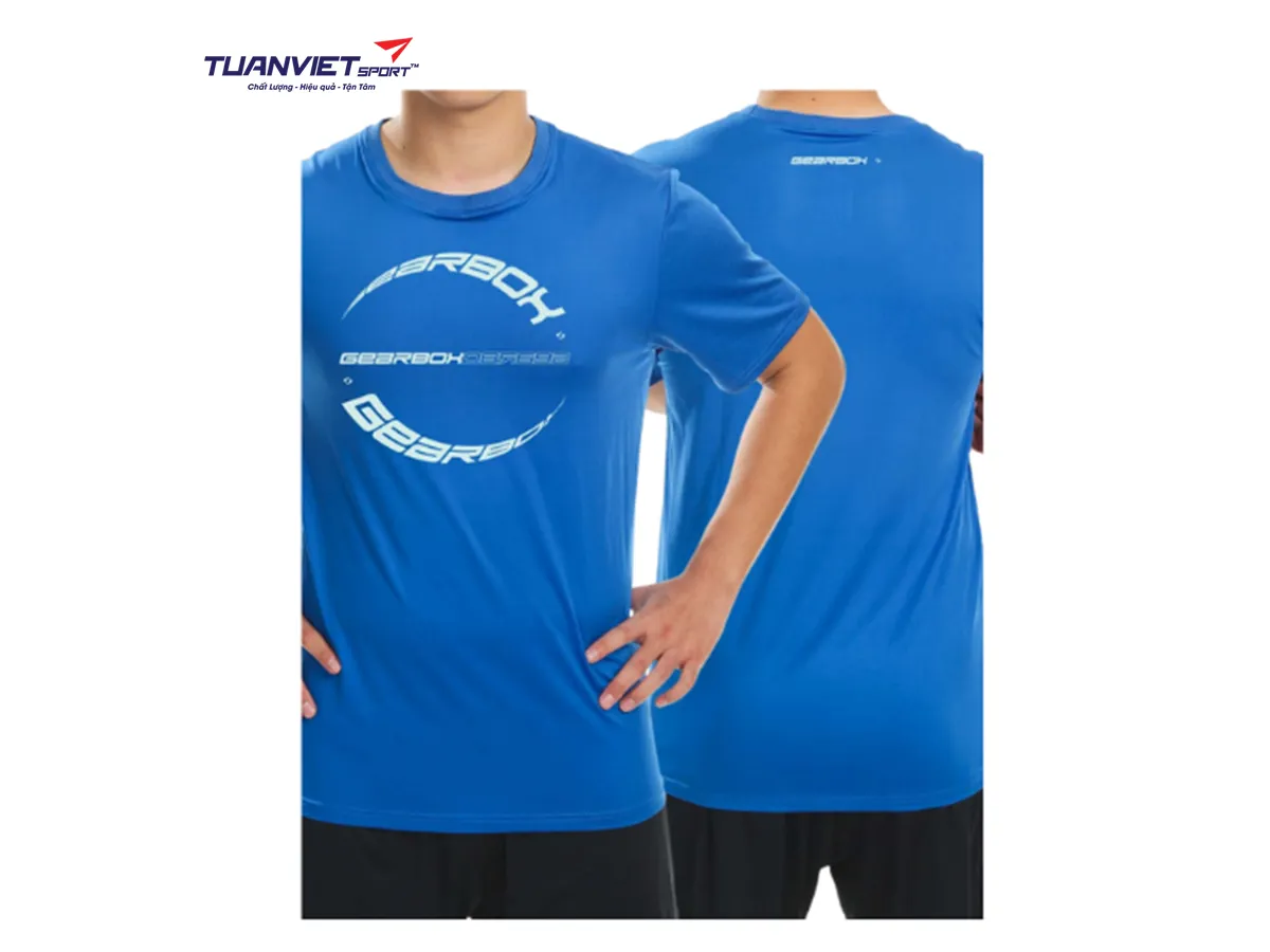 Áo cotton thể thao nam Gearbox Tee Royal Blue