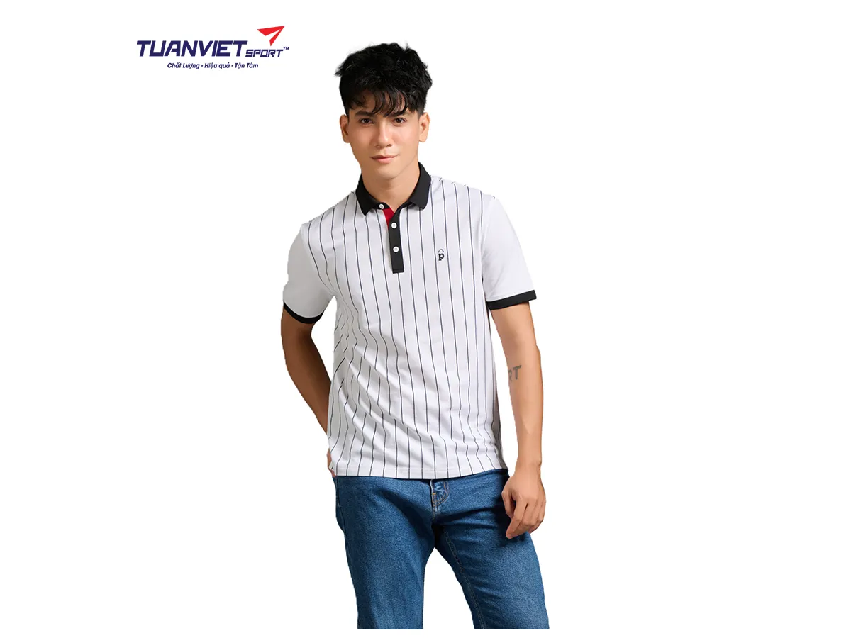 Áo Polo Thể Thao Nam PILI Thiết Kế Kẻ Sọc Thân Áo