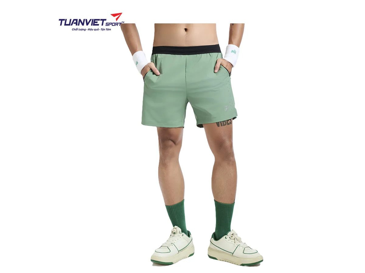 Quần Short Nam 2 Lớp PILI Phối Dây Kéo Túi