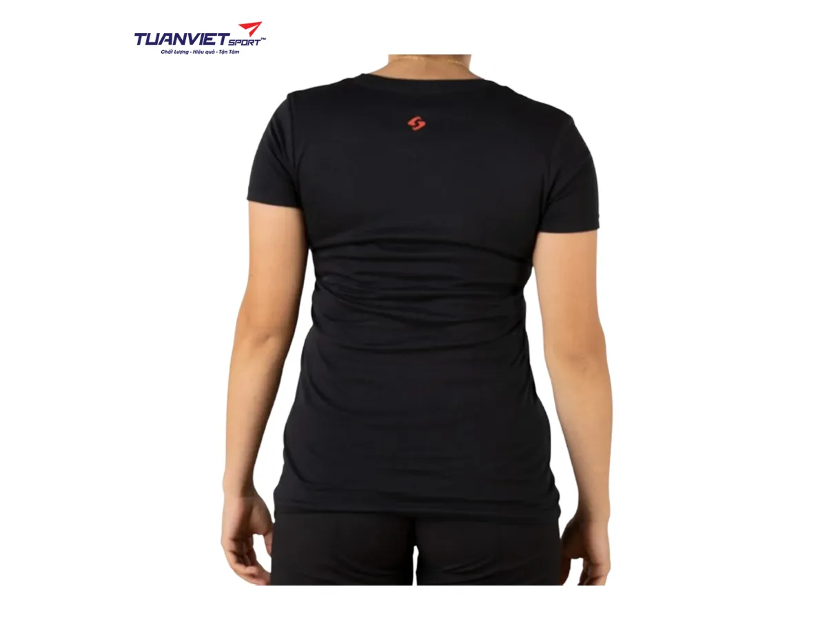 Áo cotton thể thao nữ Gearbox Tee Black (Tilt)