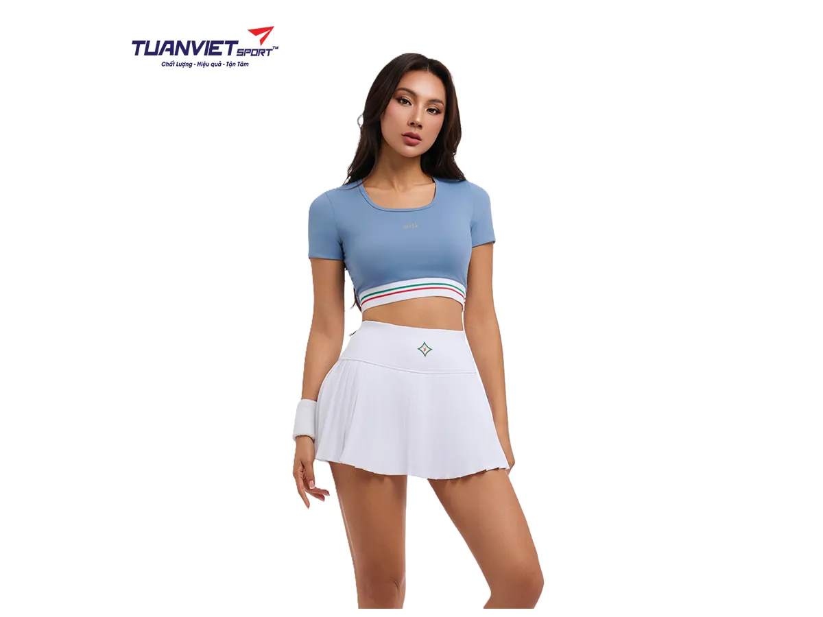Áo Thun Croptop Thể Thao Nữ PILI Co Giãn, Thoáng Mát