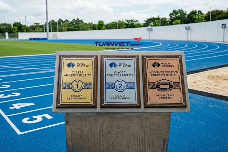 Điều kiện thi công đường chạy điền kinh để đạt chứng nhận World Athletics