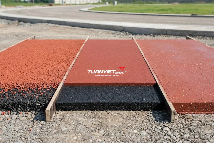 So sánh các hệ thống thi công đường chạy điền kinh phổ biến hiện nay