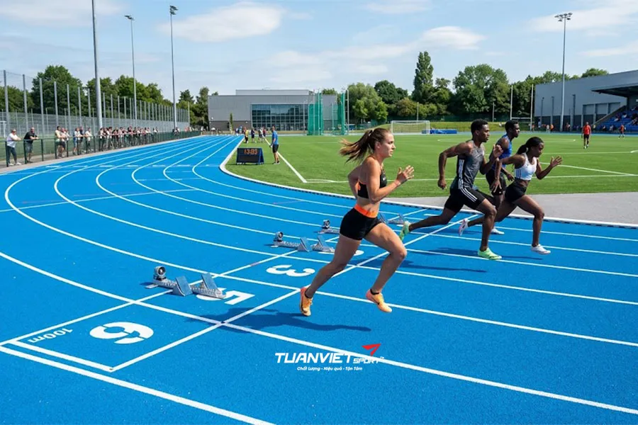 Vì sao nên chọn sàn acrylic tổng hợp khi xây dựng đường chạy điền kinh?