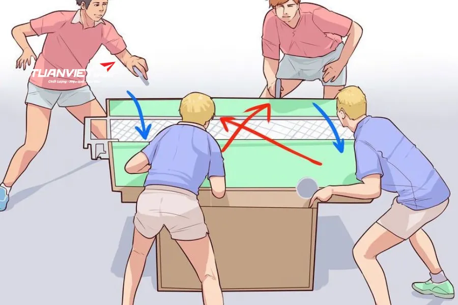 Cập nhật luật bóng bàn đôi theo tiêu chuẩn thi đấu 2026