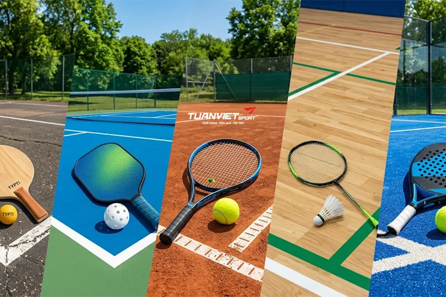 Điểm khác biệt giữa TYPTI với Pickleball Tennis Cầu lông và Padel
