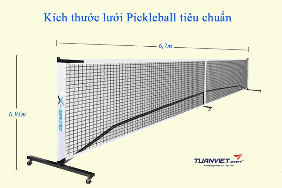 Quy định chiều cao lưới khi thi công sân Pickleball chuẩn quốc tế