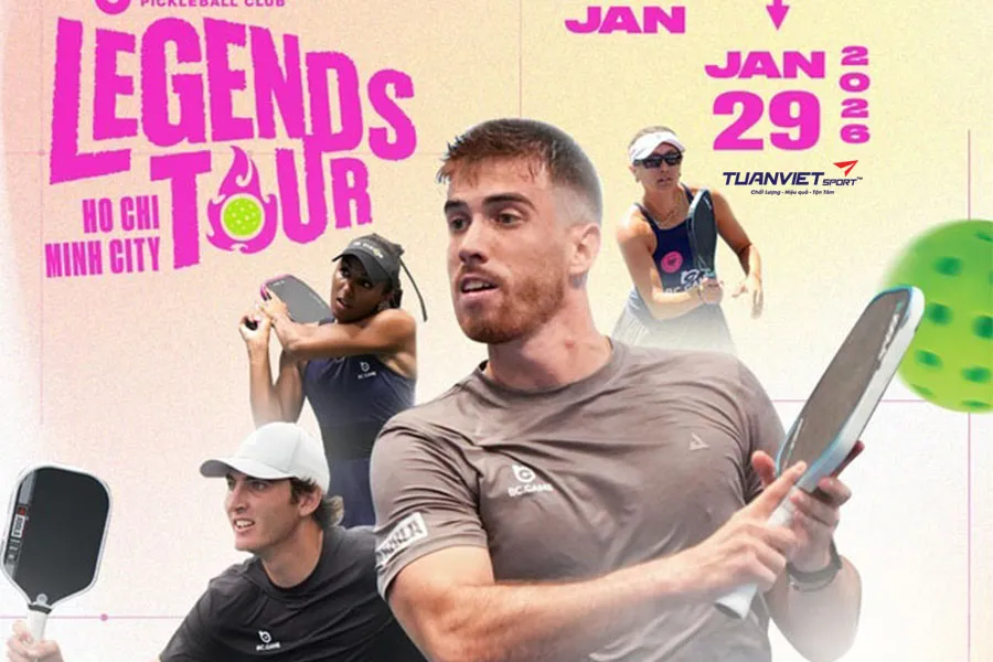 Dàn sao pickleball thế giới đổ bộ TP.HCM tại Miami Pickleball Club Legend Tour 2026