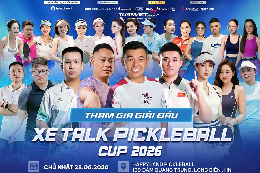 Giải đấu pickleball Xe Talk Cup 2026 cho lãnh đạo Tasco Auto
