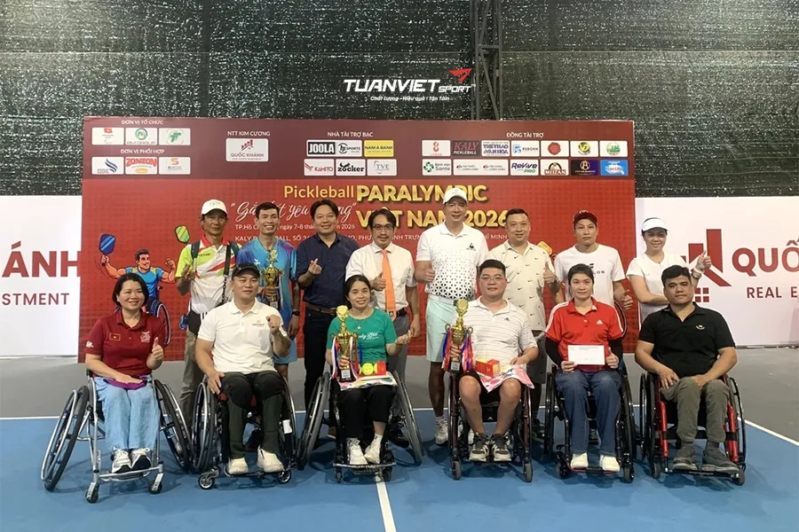 Giải Pickleball Paralympic Việt Nam 2026 thắp sáng tinh thần thể thao vượt lên nghịch cảnh