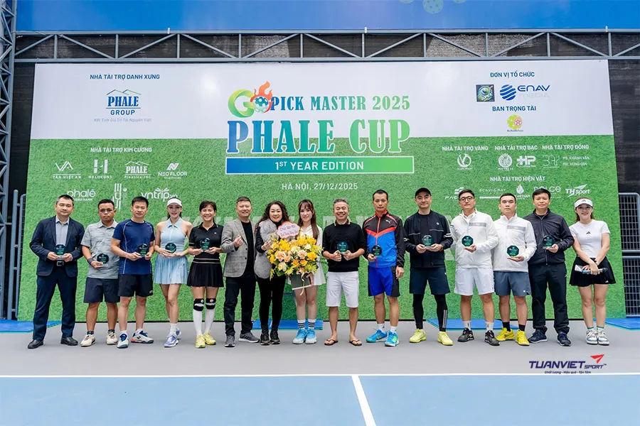 Hơn 120 VĐV tranh tài tại Giải Pickleball GOPICK MASTER 2025 – PHALE CUP