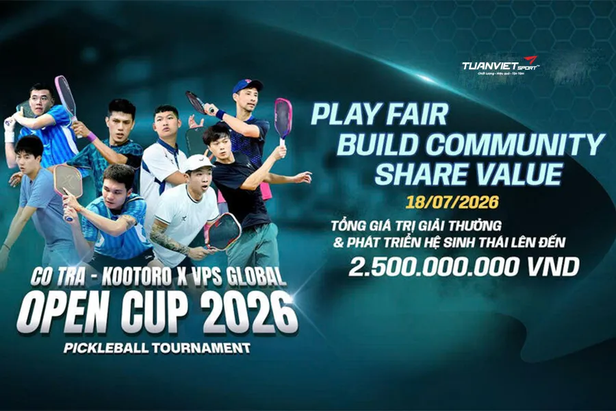 Giải quần vợt pickleball mở rộng Co Tra Kootoro va VPS Global Open Cup 2026
