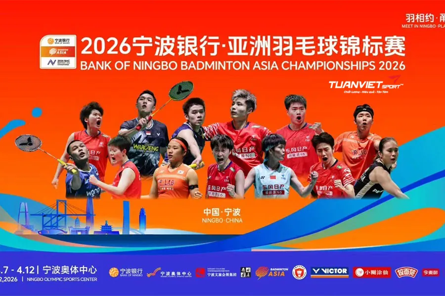 Lịch thi đấu cầu lông vô địch châu Á 2026 mới nhất