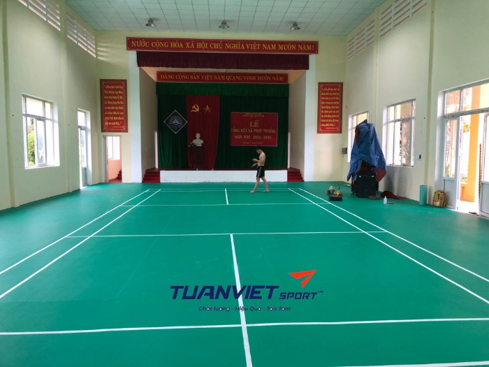 thiết kế sân cầu lông đa năng thi công sân cầu lông chất lượng