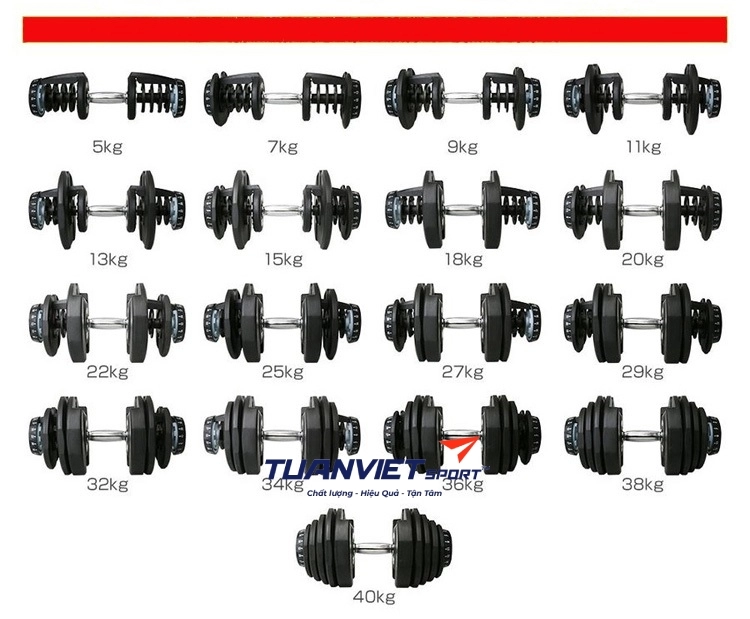 Tạ tay điều chỉnh Bowflex 1090
